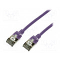 CQ9079S; Patch cord; U/FTP; 6a; stranded; Cu; TPE; violet; Len: 5m; 32AWG; LOGILINK