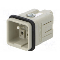 CQM 05; Connector: HDC; male; CQ; PIN: 6(5+1); 5+PE; size 21.21; 16A; 400V; ILME