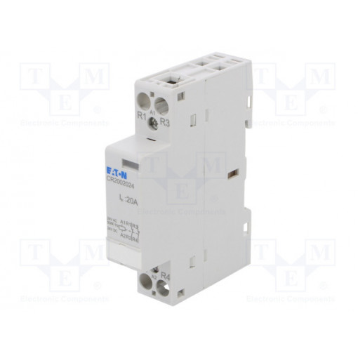 CR2002024; Contactor: 2-pole installation; NC x2; 24VAC; 20A; DIN; CR20; EATON ELECTRIC