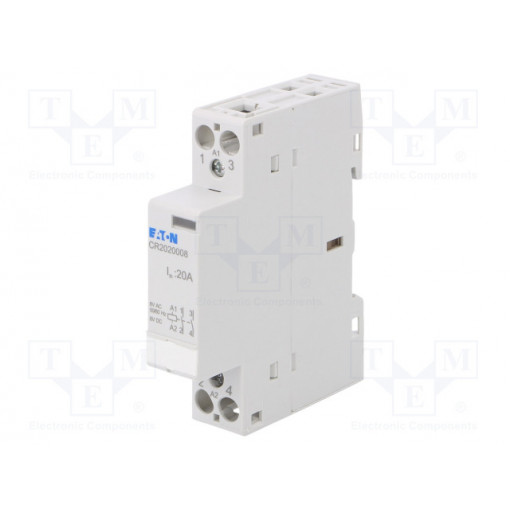 CR2020008; Contactor: 2-pole installation; NO x2; 8VAC; 20A; DIN; CR20; EATON ELECTRIC