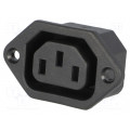 ; Connector: AC supply; socket; female; 10A; 250VAC; IEC 60320; 