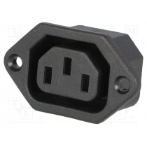 ; Connector: AC supply; socket; female; 10A; 250VAC; IEC 60320;  ; Connector: AC supply; socket; female; 10A; 250VAC; IEC 60320;