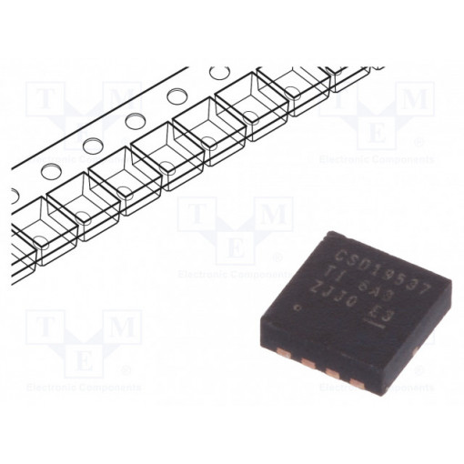 CSD19537Q3T; Transistor: N-MOSFET; unipolar; 100V; 50A; 83W; VSON-CLIP8; TEXAS INSTRUMENTS