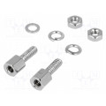 CTB; Set of screws for D-Sub; UNC4-40; Mat: chromium plated steel; NINIGI