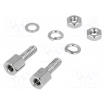 CTB; Set of screws for D-Sub; UNC4-40; Mat: chromium plated steel; NINIGI