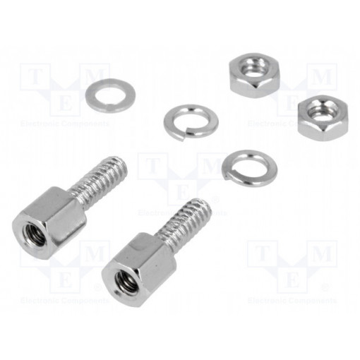 CTB; Set of screws for D-Sub; UNC4-40; Mat: chromium plated steel; NINIGI