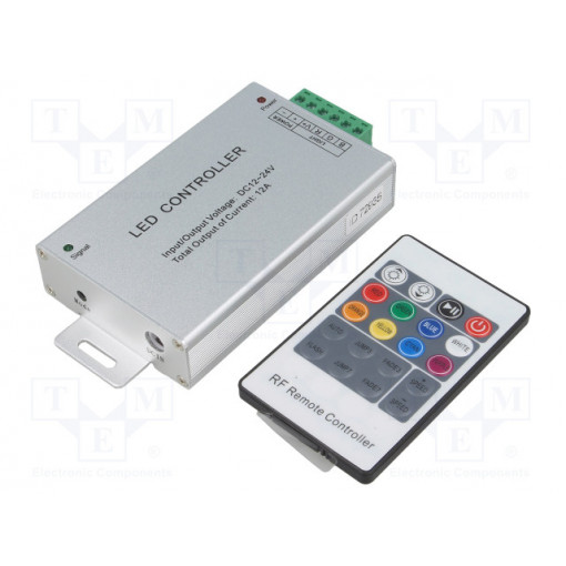 CTR-RGB-4A-01; LED controller; RGB lighting control; Channels: 3; 12A; silver; OPTOFLASH