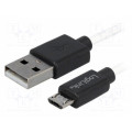 CU0063; Cable; USB 2.0; USB A plug,USB B micro plug; nickel plated; 1.8m; LOGILINK