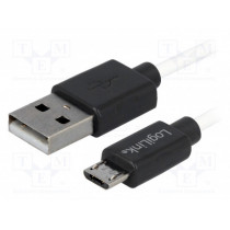 CU0063; Cable; USB 2.0; USB A plug,USB B micro plug; nickel plated; 1.8m; LOGILINK