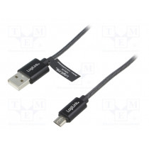CU0132; Cable; USB A plug,USB B micro plug; 1m; grey; LOGILINK