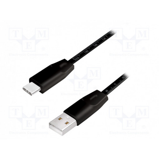 CU0157; Cable; USB 2.0; USB A plug,USB C plug; 1m; black; LOGILINK
