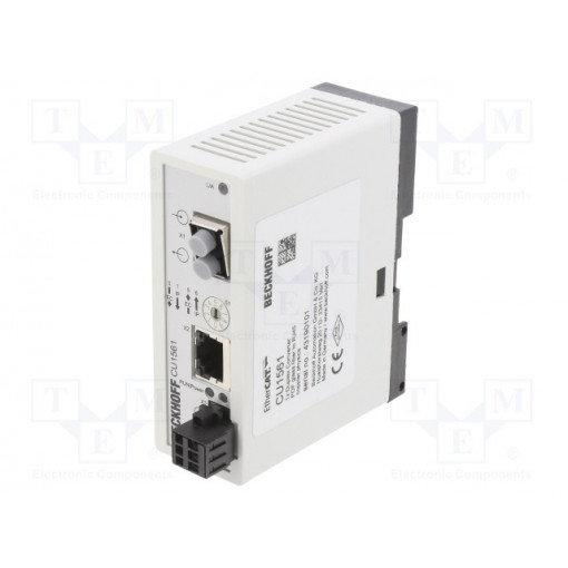 CU1561; Industrial module: media converter; Number of ports: 2; 24VDC; Beckhoff Automation