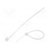 CV-100; Cable tie; L: 100mm; W: 2.5mm; polyamide; 78.5N; natural; Ømax: 25mm; KSS WIRING CV-100; Cable tie; L: 100mm; W: 2.5mm; polyamide; 78.5N; natural; Ømax: 25mm; KSS WIRING
