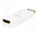 CV0057; Adapter; DisplayPort plug,HDMI socket; Colour: white; LOGILINK