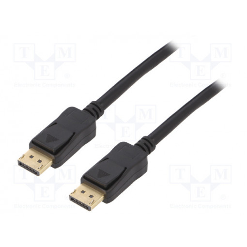 CV0113; Cable; DisplayPort 1.2; DisplayPort plug,both sides; 15m; black; LOGILINK