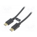 CV0114; Cable; DisplayPort 1.2; DisplayPort plug,both sides; 20m; black; LOGILINK