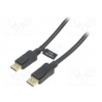 CV0114; Cable; DisplayPort 1.2; DisplayPort plug,both sides; 20m; black; LOGILINK