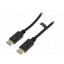 CV0120; Cable; DisplayPort 1.4; DisplayPort plug,both sides; 2m; black; LOGILINK