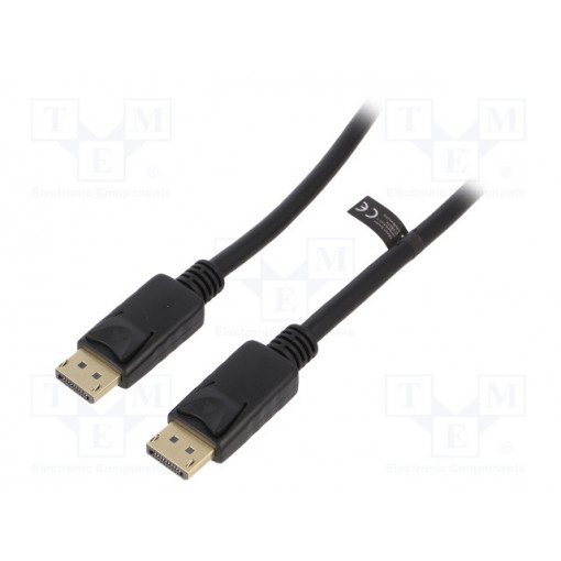 CV0120; Cable; DisplayPort 1.4; DisplayPort plug,both sides; 2m; black; LOGILINK