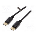 CV0121; Cable; DisplayPort 1.4; DisplayPort plug,both sides; 3m; black; LOGILINK