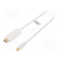 CV0122; Cable; DisplayPort 1.2; mini DisplayPort plug,HDMI plug; 1m; LOGILINK
