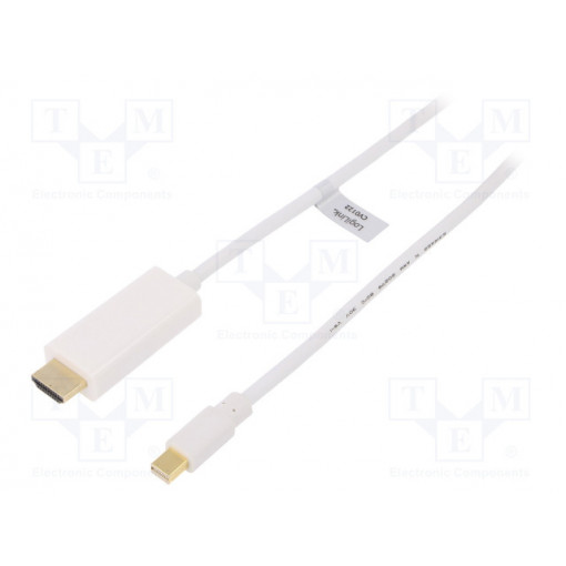 CV0122; Cable; DisplayPort 1.2; mini DisplayPort plug,HDMI plug; 1m; LOGILINK