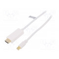 CV0123; Cable; DisplayPort 1.2; mini DisplayPort plug,HDMI plug; 2m; LOGILINK