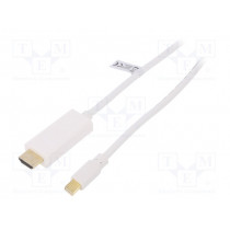 CV0123; Cable; DisplayPort 1.2; mini DisplayPort plug,HDMI plug; 2m; LOGILINK
