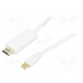 CV0125; Cable; DisplayPort 1.2; mini DisplayPort plug,HDMI plug; 5m; LOGILINK