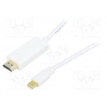 CV0125; Cable; DisplayPort 1.2; mini DisplayPort plug,HDMI plug; 5m; LOGILINK