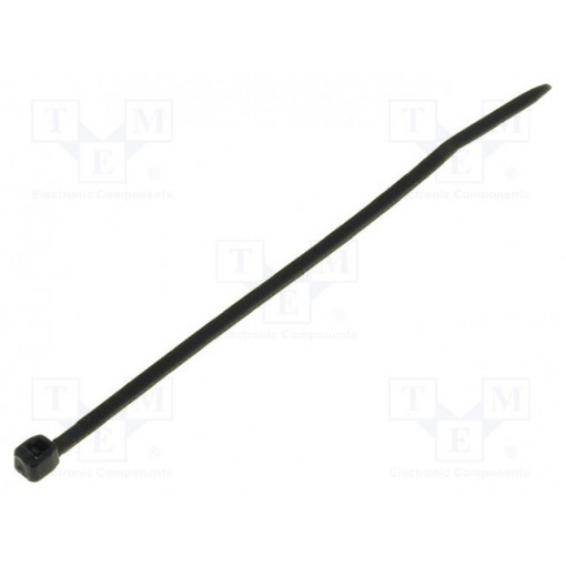 CVT-070B; Cable tie; L: 71mm; W: 1.6mm; polyamide; black; Ømax: 11mm; KSS WIRING