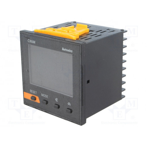 CX6M-1P4F; Counter: electronical; LCD x2; time/pulses; SPDT; IN 1: voltage; AUTONICS