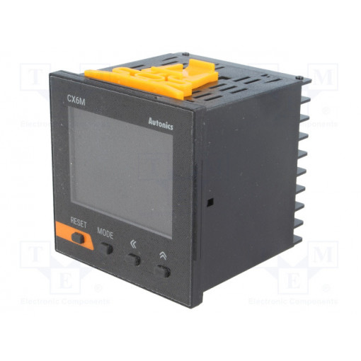 CX6M-2P2F; Counter: electronical; LCD x2; time/pulses; SPST; IN 1: voltage; AUTONICS