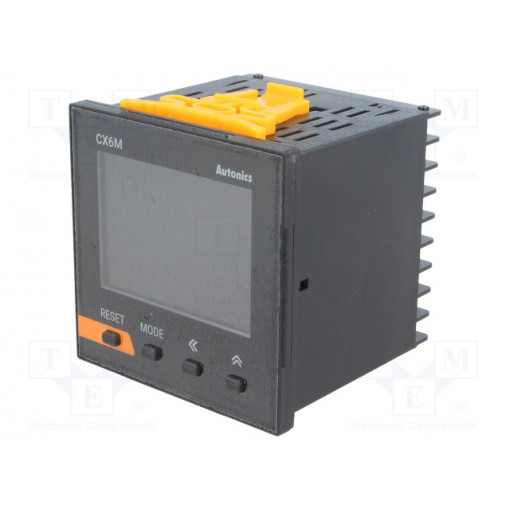 CX6M-2P4F; Counter: electronical; LCD x2; time/pulses; SPST; IN 1: voltage; AUTONICS