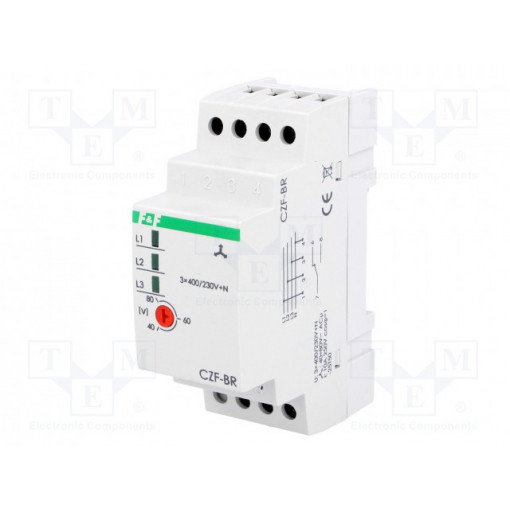 CZF-BR; Module: voltage monitoring relay; DIN; SPDT; OUT 1: 250VAC/10A; F&F