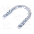 CB.6..23..40; U-bolt; B; steel; zinc; Thread len: 16mm; Int.width: 23mm; H: 40mm; DROMET CB.6..23..40; U-bolt; B; steel; zinc; Thread len: 16mm; Int.width: 23mm; H: 40mm; DROMET