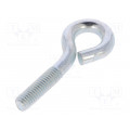 HO.6.50; Hook; ring; steel; zinc; Thread len: 21mm; Overall len: 50mm; DROMET