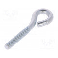 HO.6.60; Hook; ring; steel; zinc; Thread len: 31mm; Overall len: 60mm; DROMET