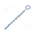 HO.6120; Hook; ring; steel; zinc; Thread len: 91mm; Overall len: 120mm; DROMET
