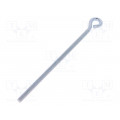 HO.6170; Hook; ring; steel; zinc; Thread len: 141mm; Overall len: 170mm; DROMET