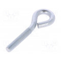 HO.8.80; Hook; ring; steel; zinc; Thread len: 40mm; Overall len: 80mm; DROMET