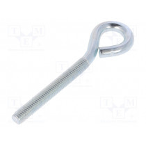 HO.8100; Hook; ring; steel; zinc; Thread len: 60mm; Overall len: 100mm; DROMET