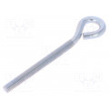 HO.8120; Hook; ring; steel; zinc; Thread len: 80mm; Overall len: 120mm; DROMET