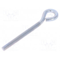 HO.8120; Hook; ring; steel; zinc; Thread len: 80mm; Overall len: 120mm; DROMET