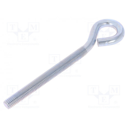 HO.8120; Hook; ring; steel; zinc; Thread len: 80mm; Overall len: 120mm; DROMET