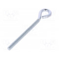 HO.8140; Hook; ring; steel; zinc; Thread len: 100mm; Overall len: 140mm; DROMET