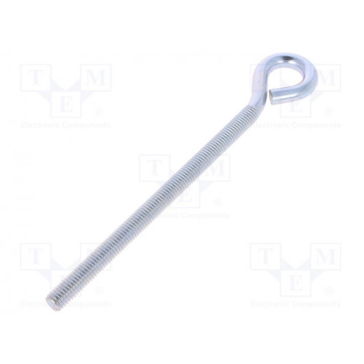 HO.8160; Hook; ring; steel; zinc; Thread len: 120mm; Overall len: 160mm; DROMET