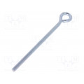 HO.8185; Hook; ring; steel; zinc; Thread len: 145mm; Overall len: 185mm; DROMET