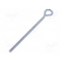 HO.8185; Hook; ring; steel; zinc; Thread len: 145mm; Overall len: 185mm; DROMET