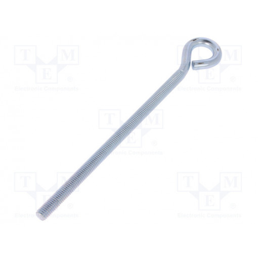 HO.8185; Hook; ring; steel; zinc; Thread len: 145mm; Overall len: 185mm; DROMET
